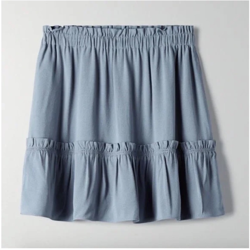 Aritzia‎ Sunday Best Trixie Mini Skirt in Granite Blue